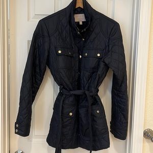 Banana Republic Factory Navy Quilted Coat